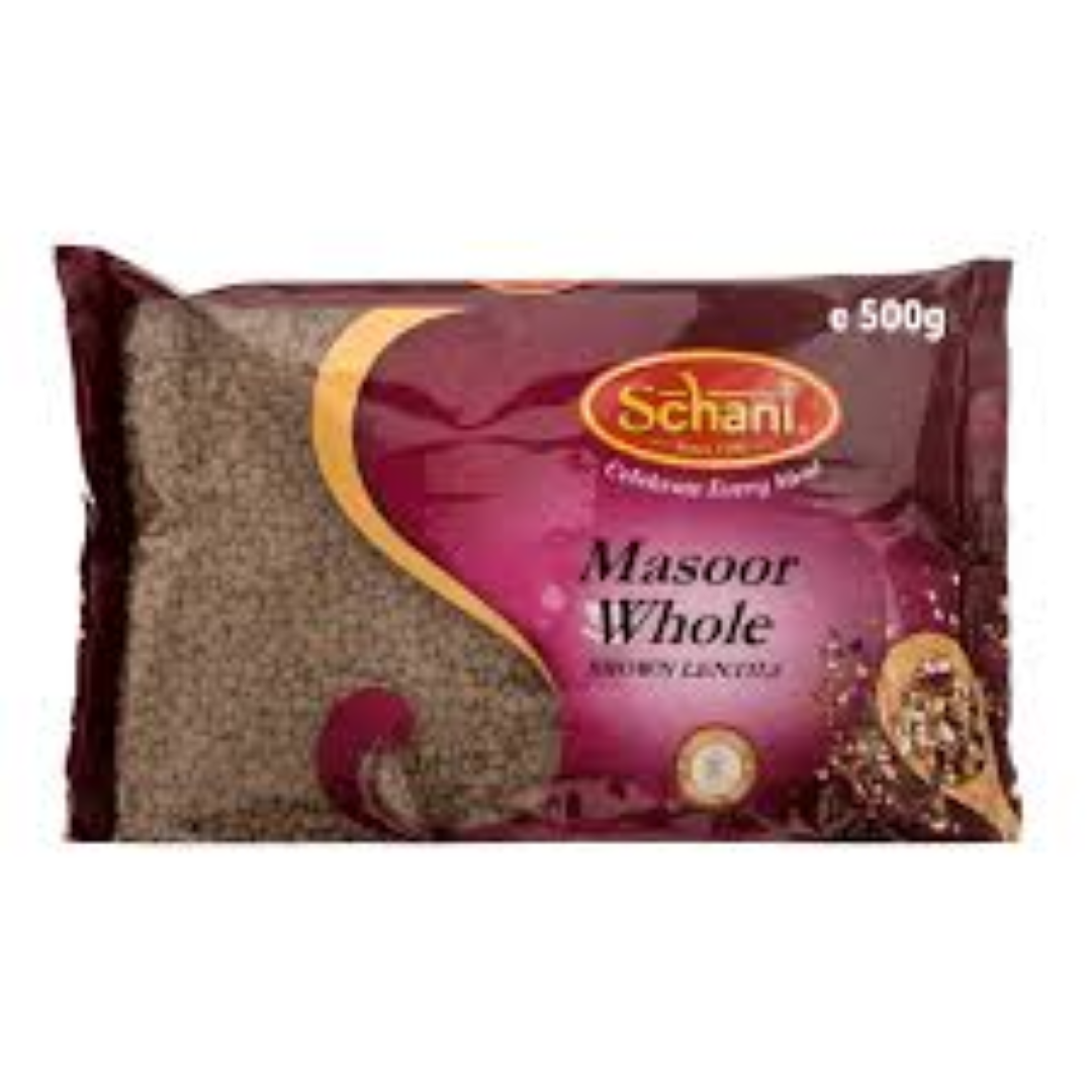SHAN SABUT MASOOR WHOLE(BROWN LENTILS)500G